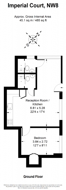 1 Bedrooms Flat to rent in Imperial Court, 55-56 Prince Albert Road, St. John's Wood, London NW8