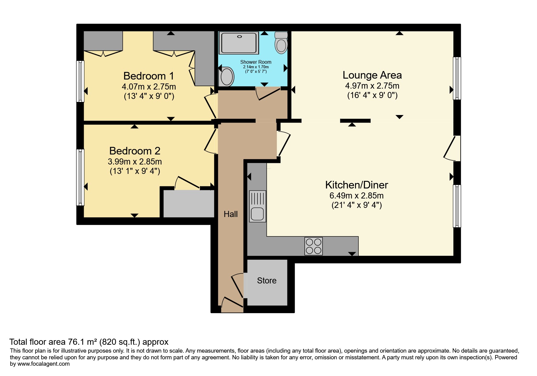 Apartment 3, Meersbrook Vestry Hall, Meersbrook Park Road, Sheffield floorplan