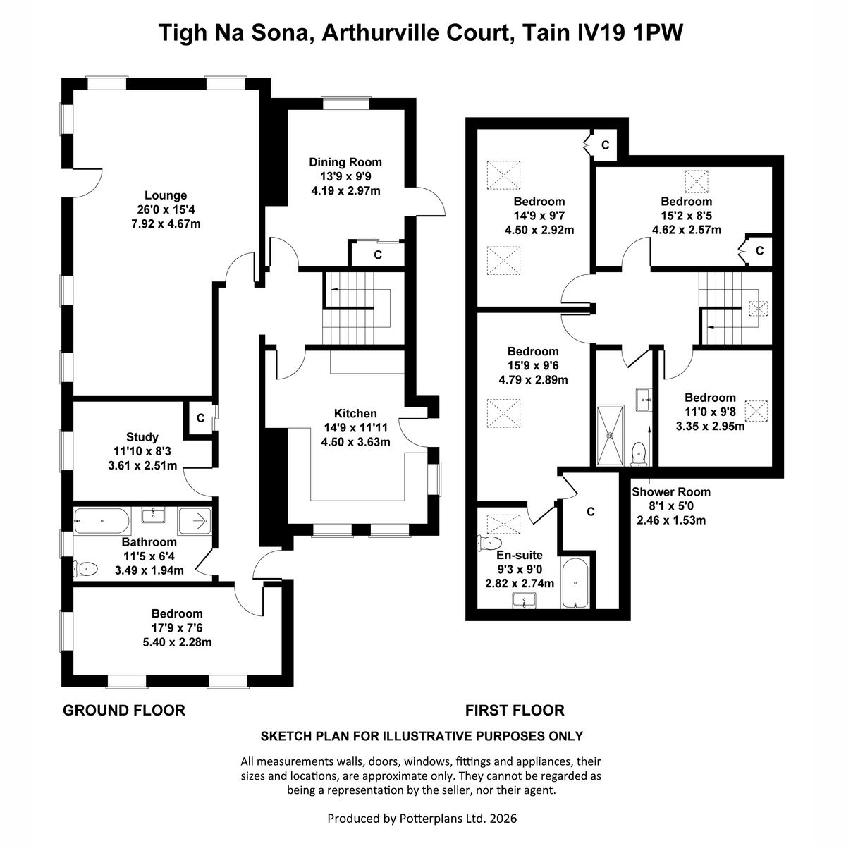 Tigh Na Sona, Arthurville Court, Tain floorplan