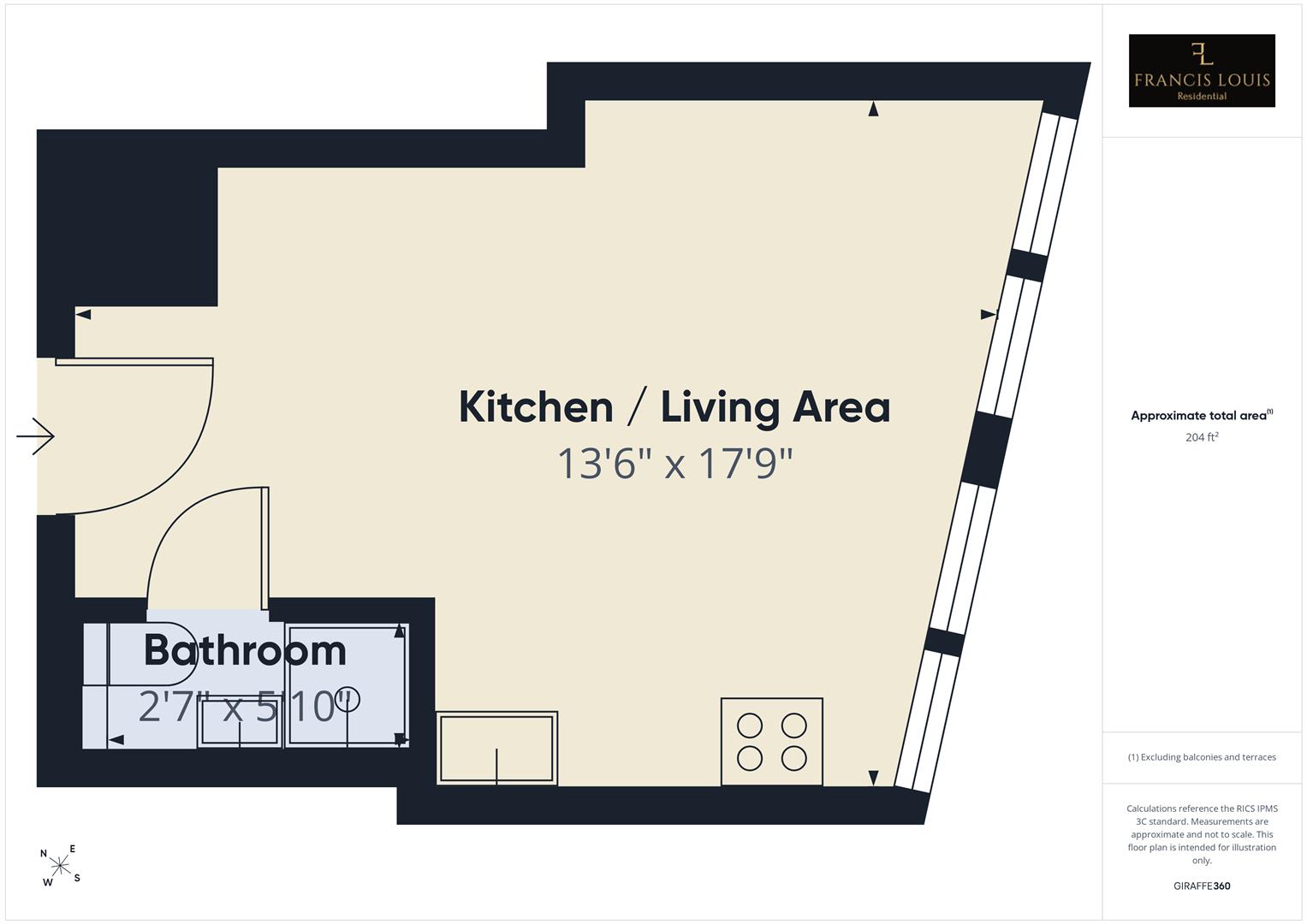 Flat 23, Hanover House, Corn Street, Bristol floorplan
