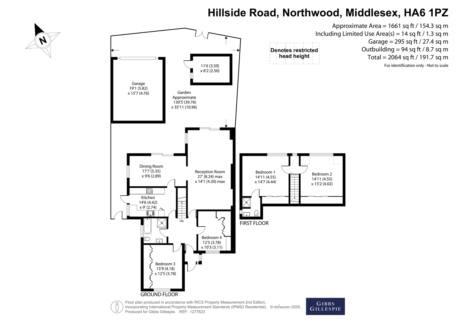 91, Hillside Road, Middlesex floorplan