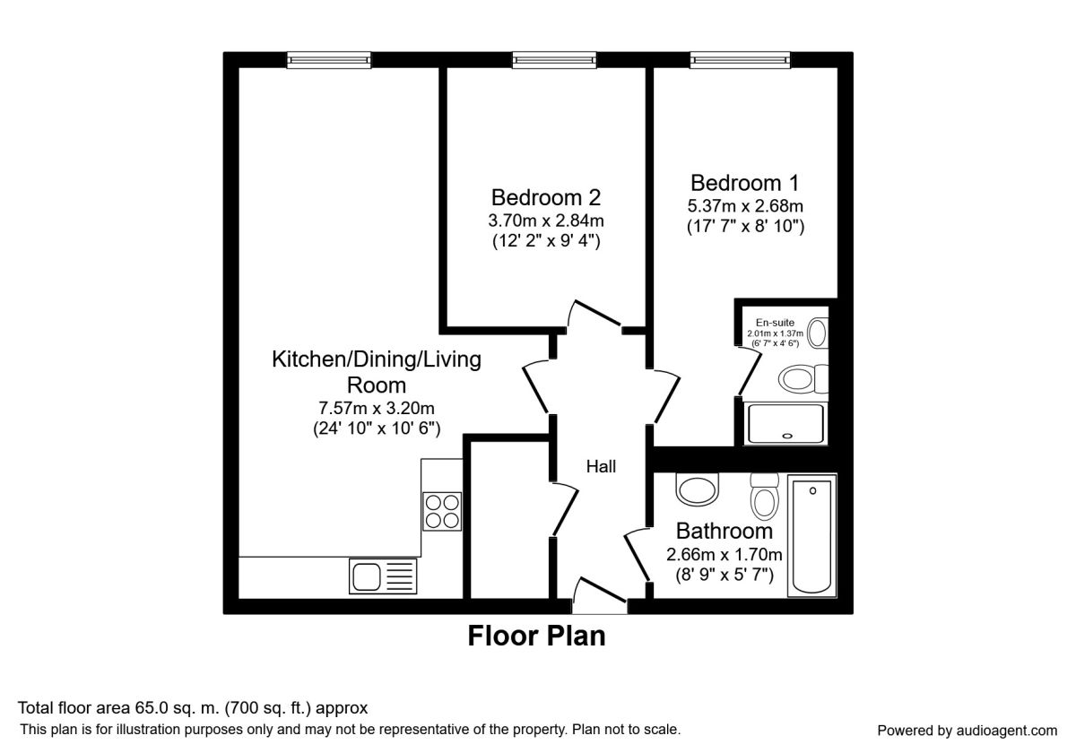 2 Bedrooms Flat to rent in Cambridge Street, Manchester M1