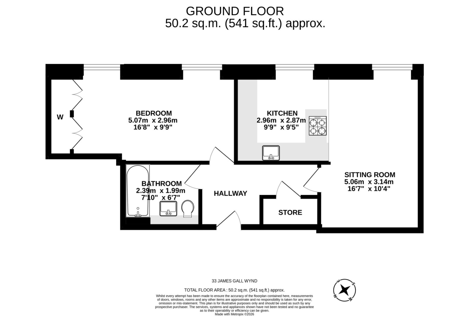 33/6 James Gall Wynd, Edinburgh floorplan