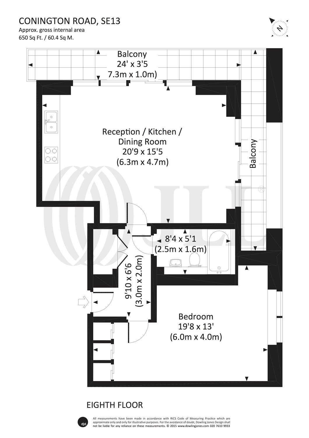 1 Bedrooms Flat to rent in Adana Building, Conington Road, Lewisham, London SE13