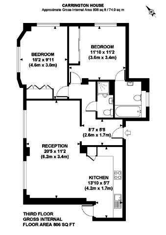 2 Bedrooms Flat to rent in Herdford Street, Mayfair W1J