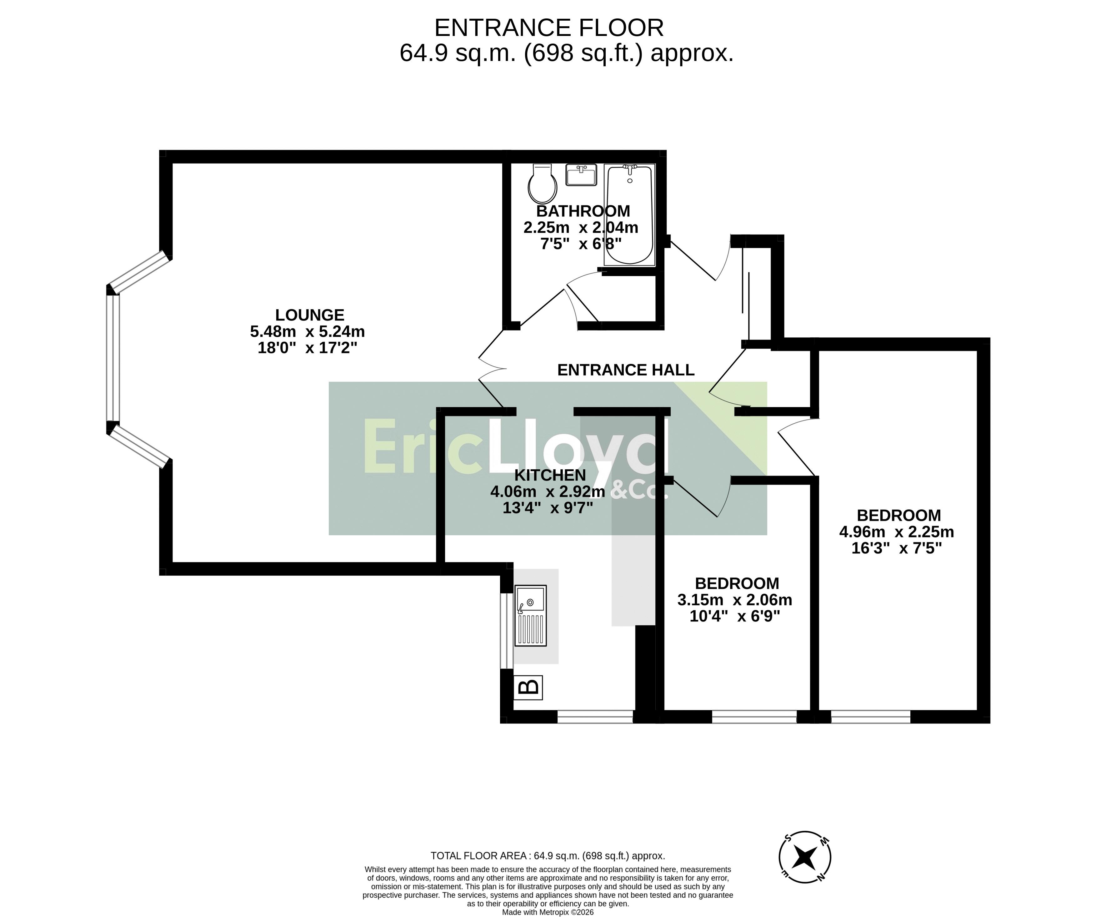 Flat 5, Oakdene, 48 Dartmouth Road, Paignton floorplan