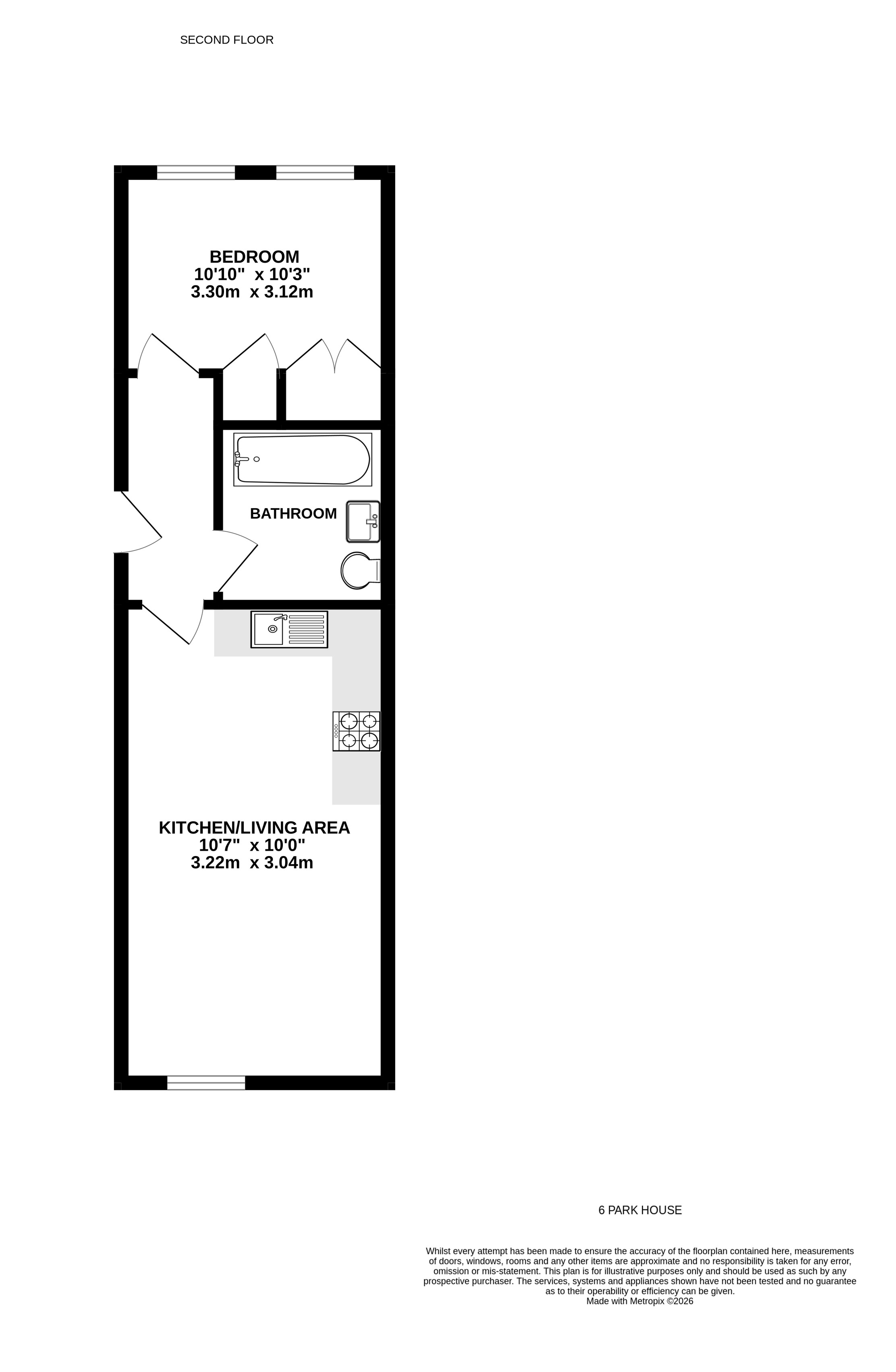 Flat 6, Park House 74-76,, Grosvenor Road, Hampshire floorplan