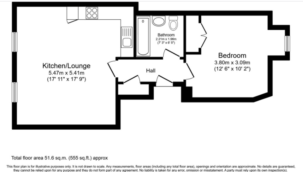 Flat 1, 61A Chislehurst Road, Chislehurst floorplan