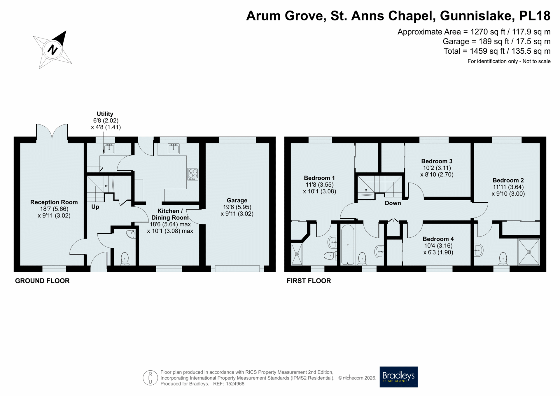 9 Arum Grove, St. Anns Chapel Gunnislake Cornwall, Cornwall floorplan