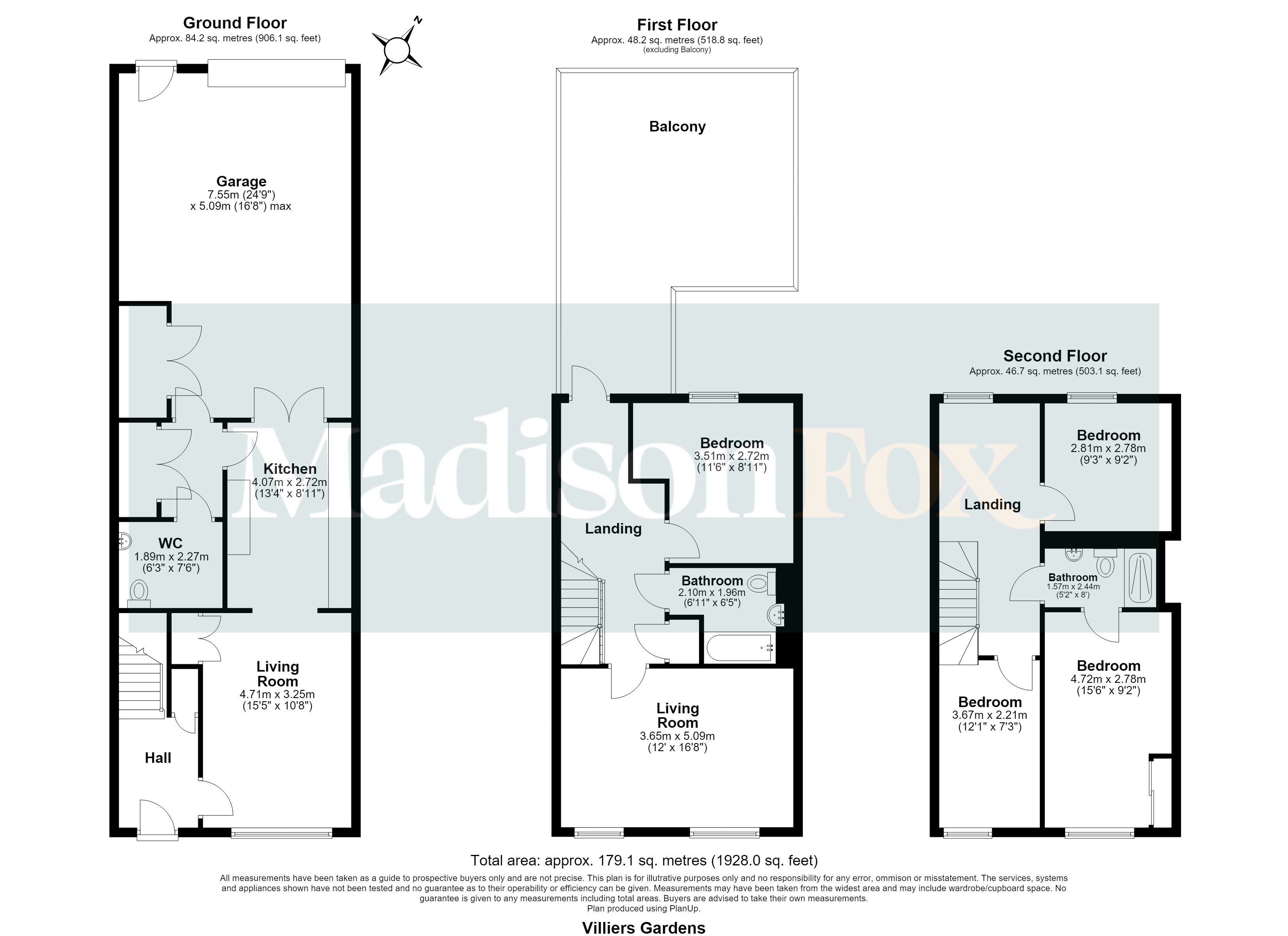 1, Villiers Gardens, London floorplan