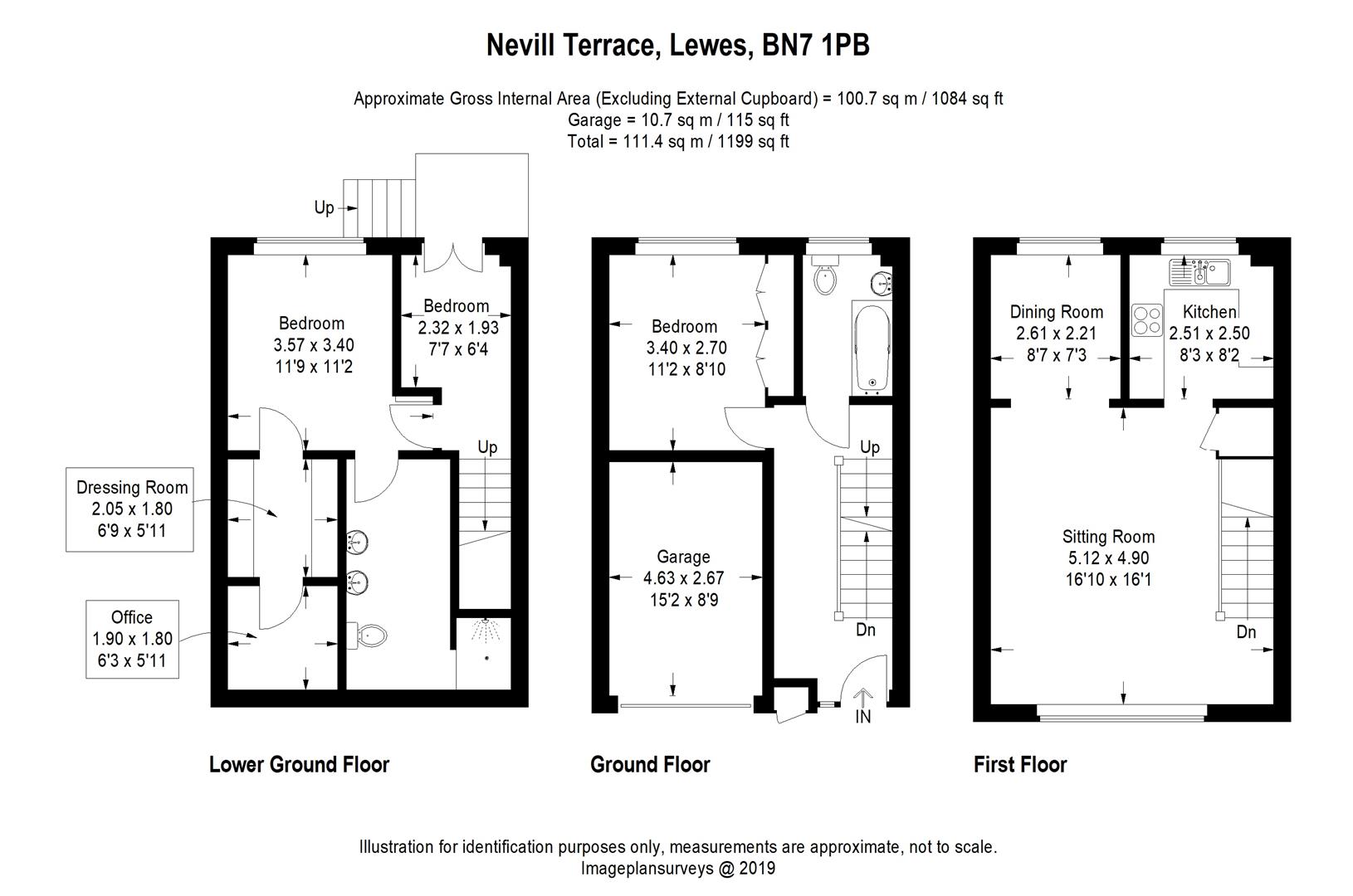 3 Bedrooms Terraced house for sale in Nevill Terrace, Lewes BN7