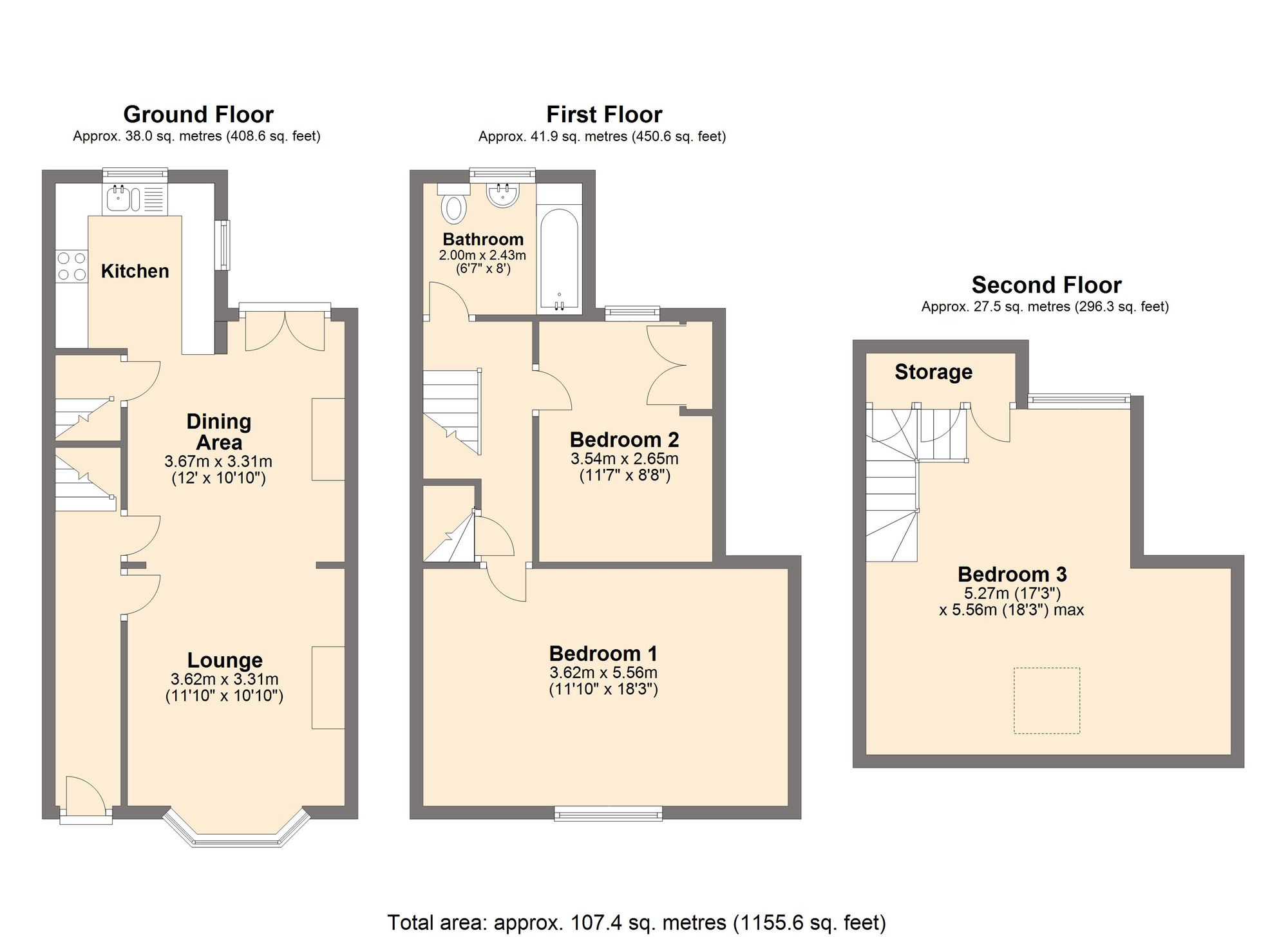 Ladysmith Avenue, Sheffield S7, 3 bedroom terraced house to rent