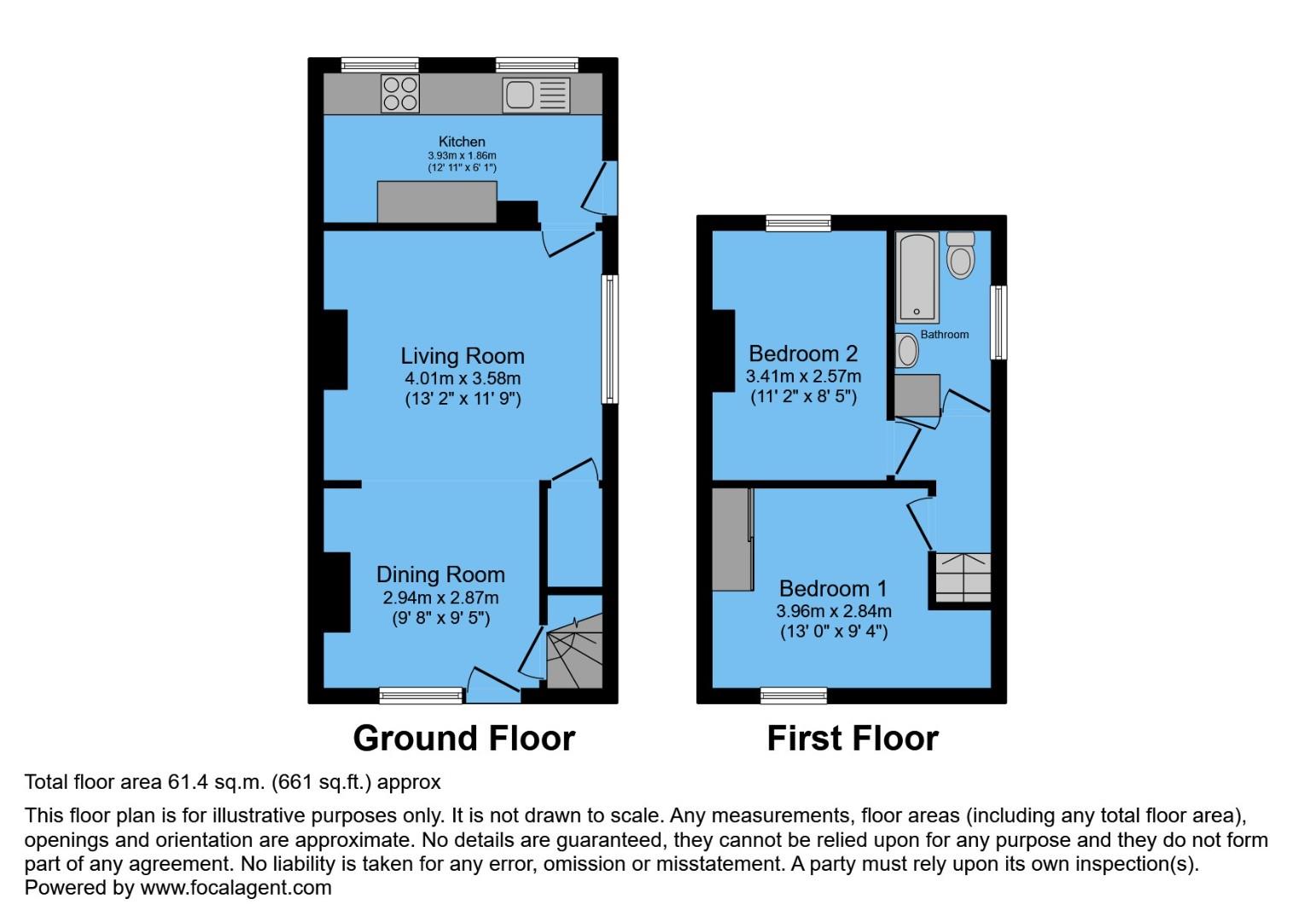 154, Manor Road, Chesterfield floorplan