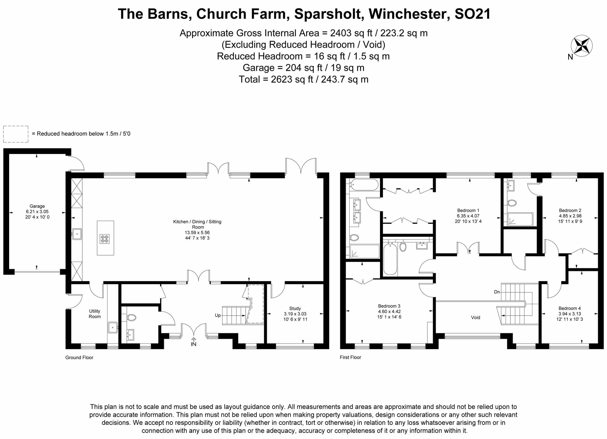 The Barns, Church Farm, Sparsholt, SO21 floorplan