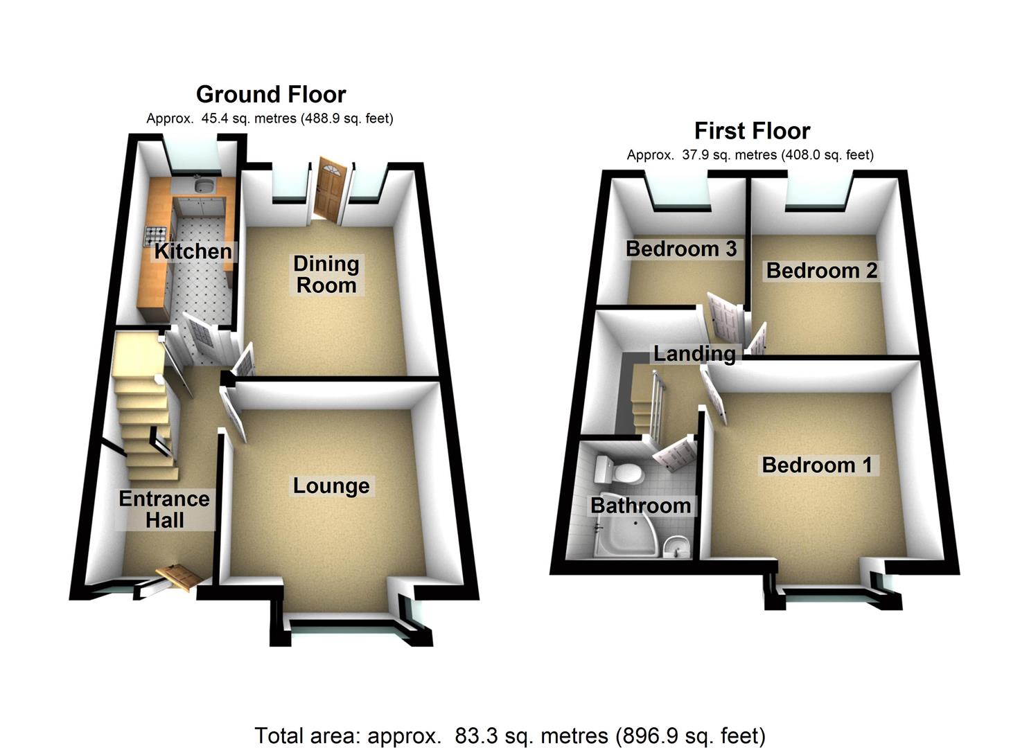 3 Bedrooms Semi-detached house to rent in Exton Avenue, Luton LU2