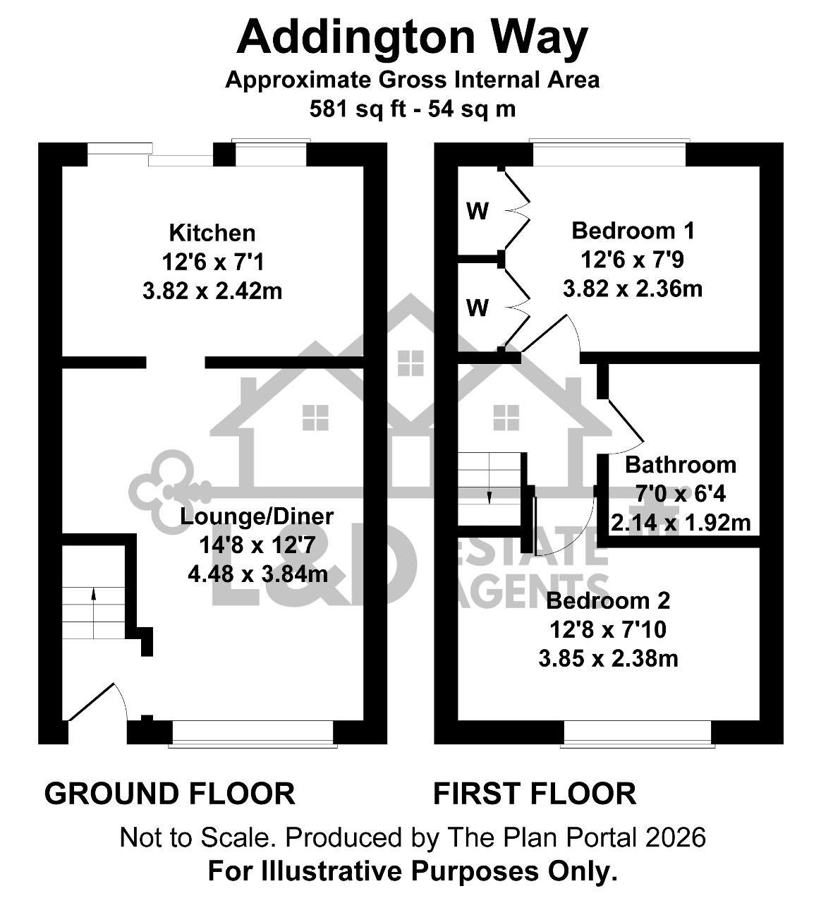 75, Addington Way, Luton floorplan