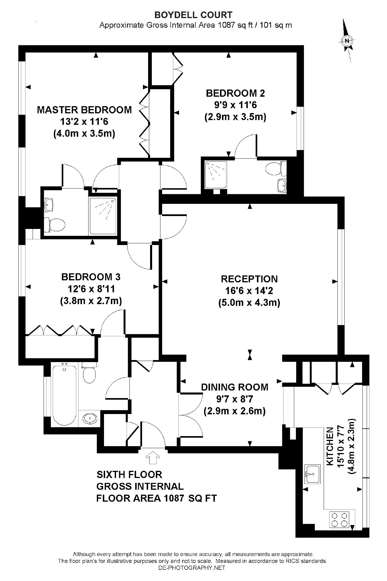 3 Bedrooms Flat to rent in Boydell Court, St Johns Wood, London NW8