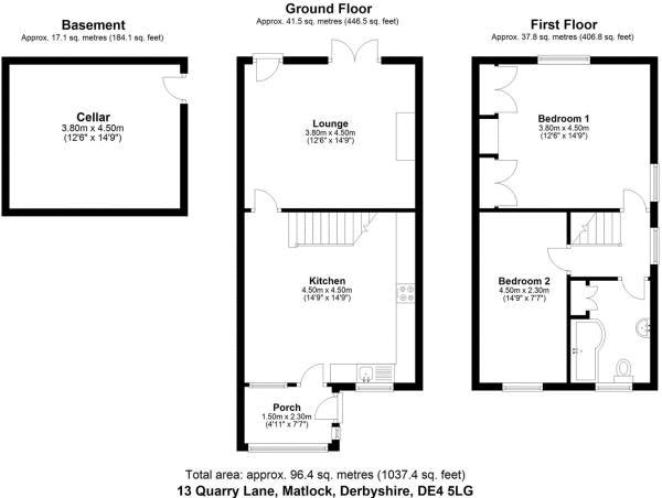 2 Bedrooms Semi-detached house for sale in Quarry Lane, Matlock DE4