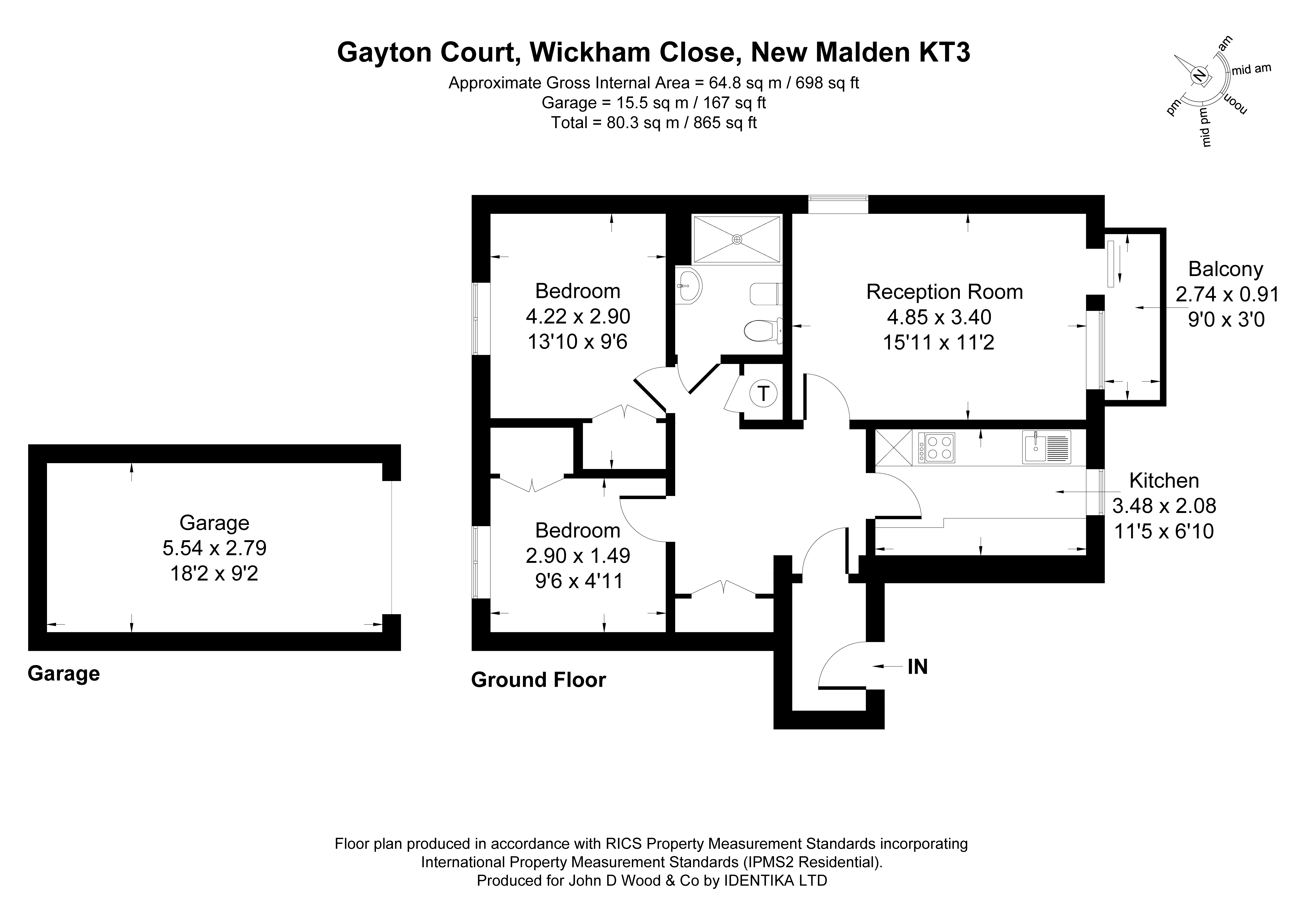 1 Gayton Court,, Wickham Close, New Malden floorplan