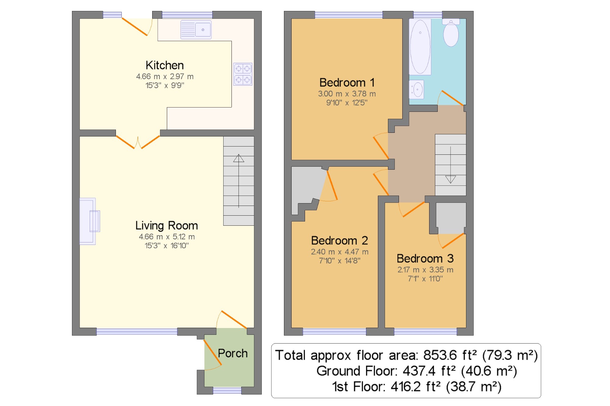 3 Bedrooms Terraced house for sale in Great Baddow, Chelmsford, Essex CM2