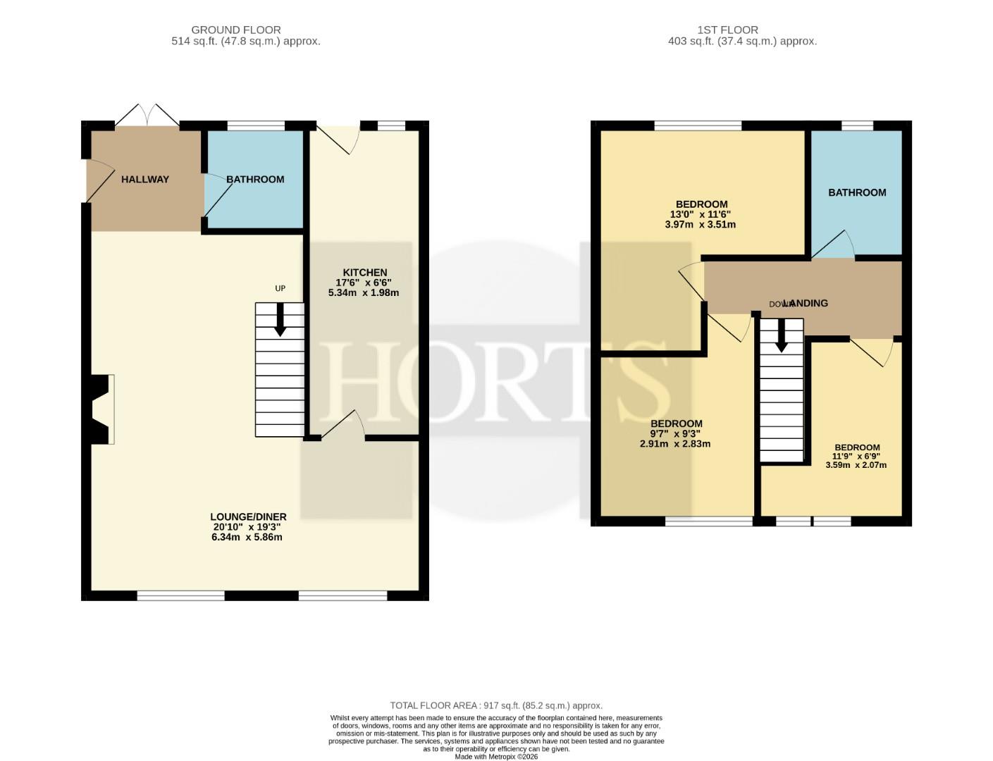 199, Acre Lane, Northampton floorplan
