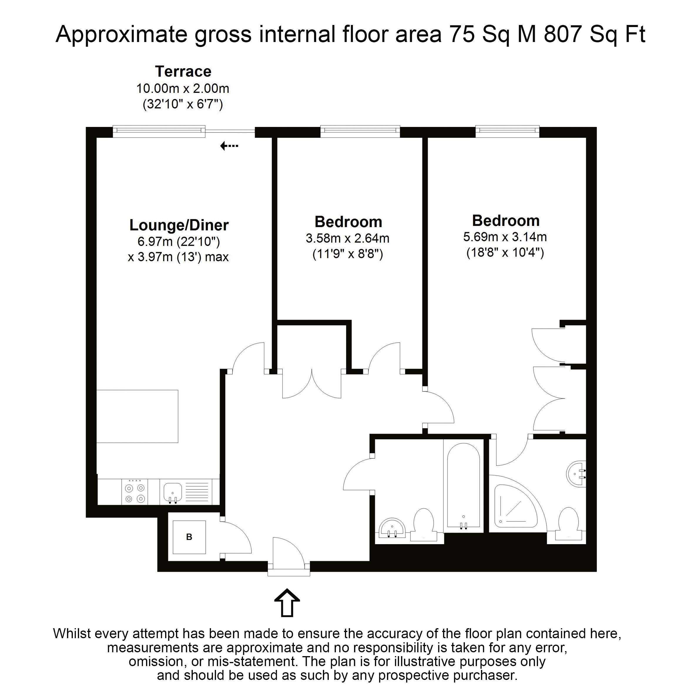 2 Bedrooms Flat for sale in The Heart, Walton-On-Thames KT12