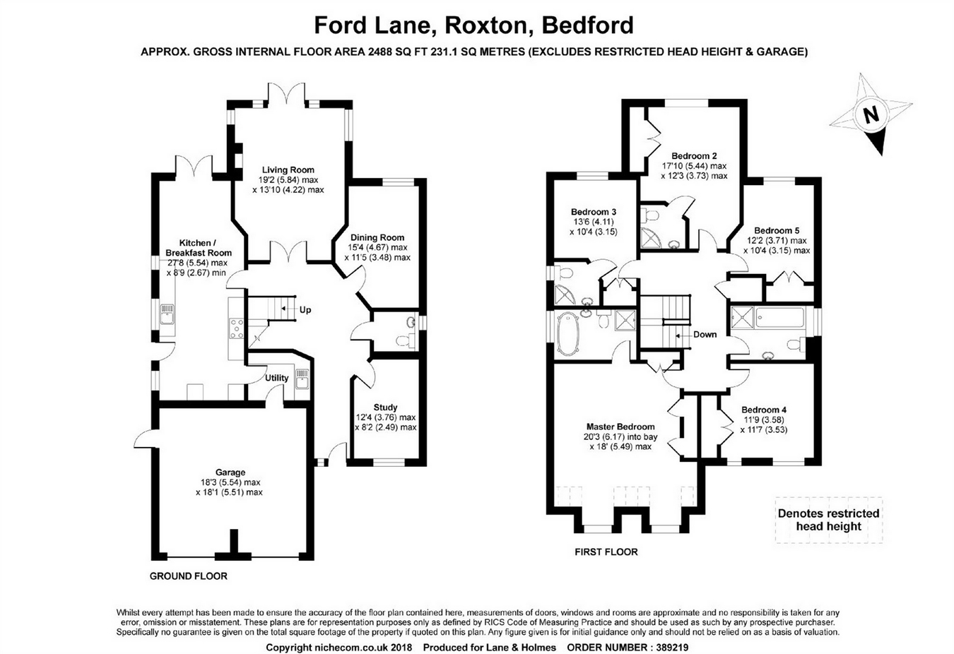 5 Bedrooms Detached house for sale in Ford Lane, Roxton, Bedford MK44
