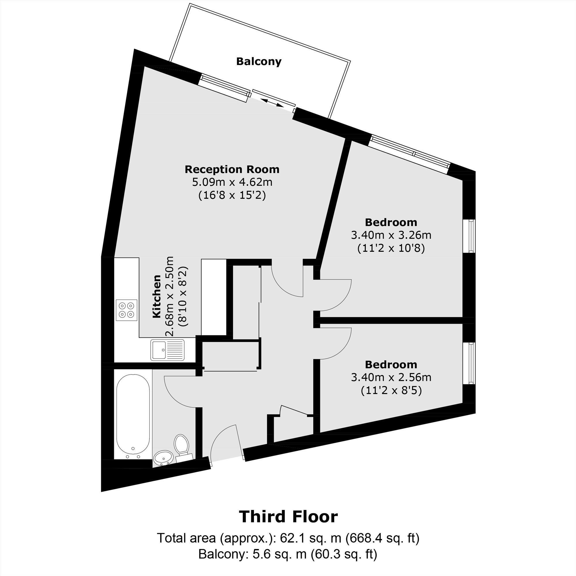 Flat 31, Goldfinch Court, 713A, Finchley Road, London floorplan