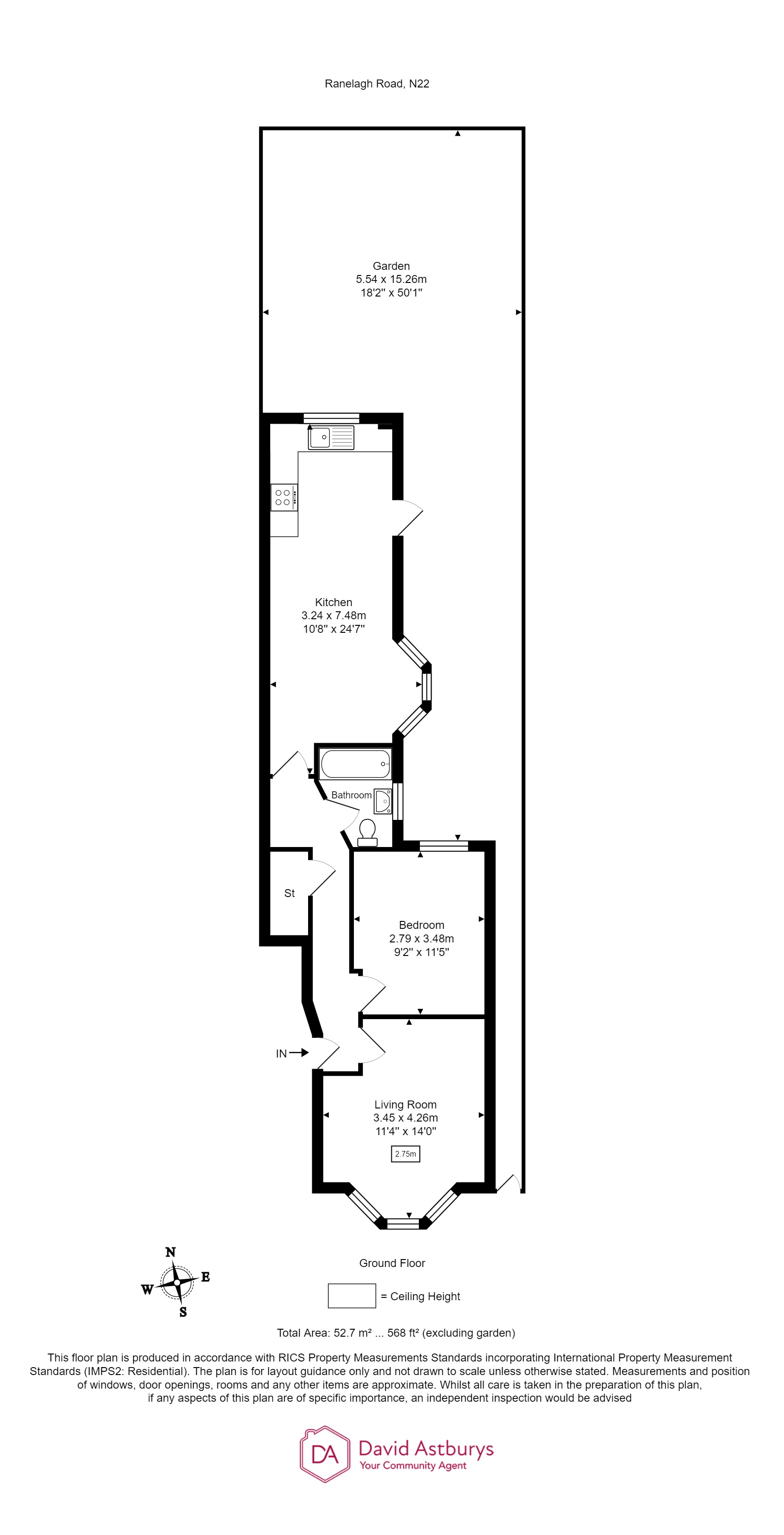 Ground Floor, 27, Ranelagh Road, Turnpike Lane Hornsey floorplan