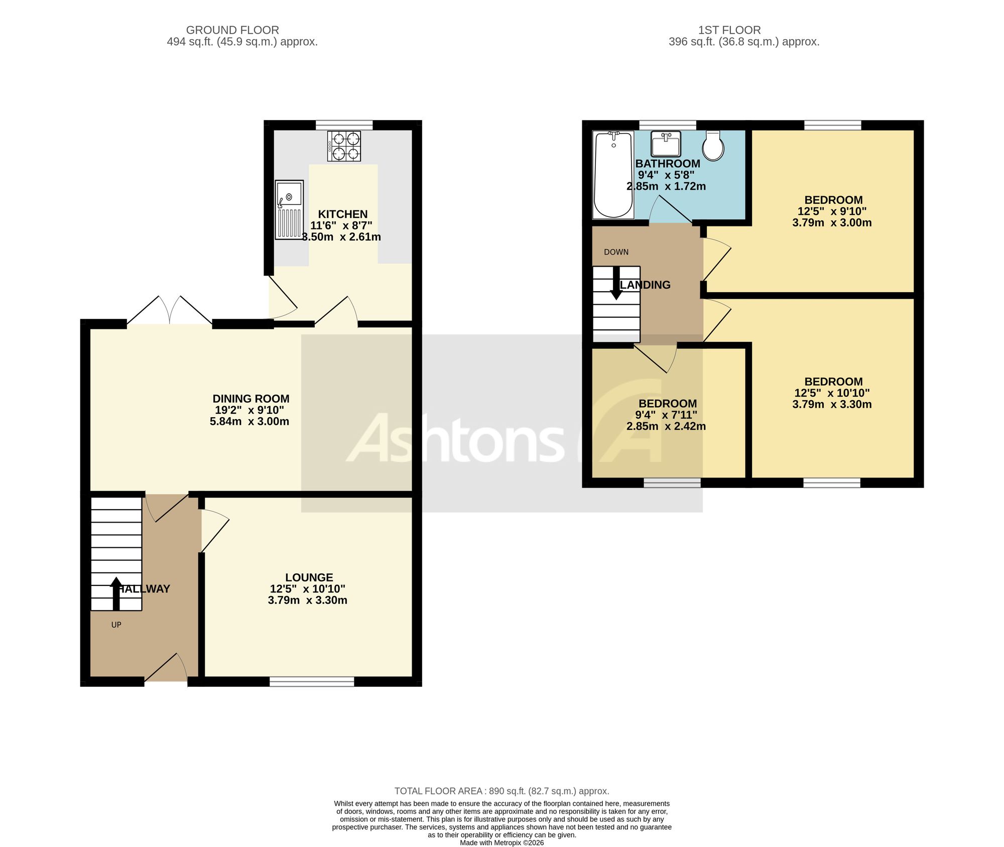 7 Wensleydale Road, Leigh floorplan