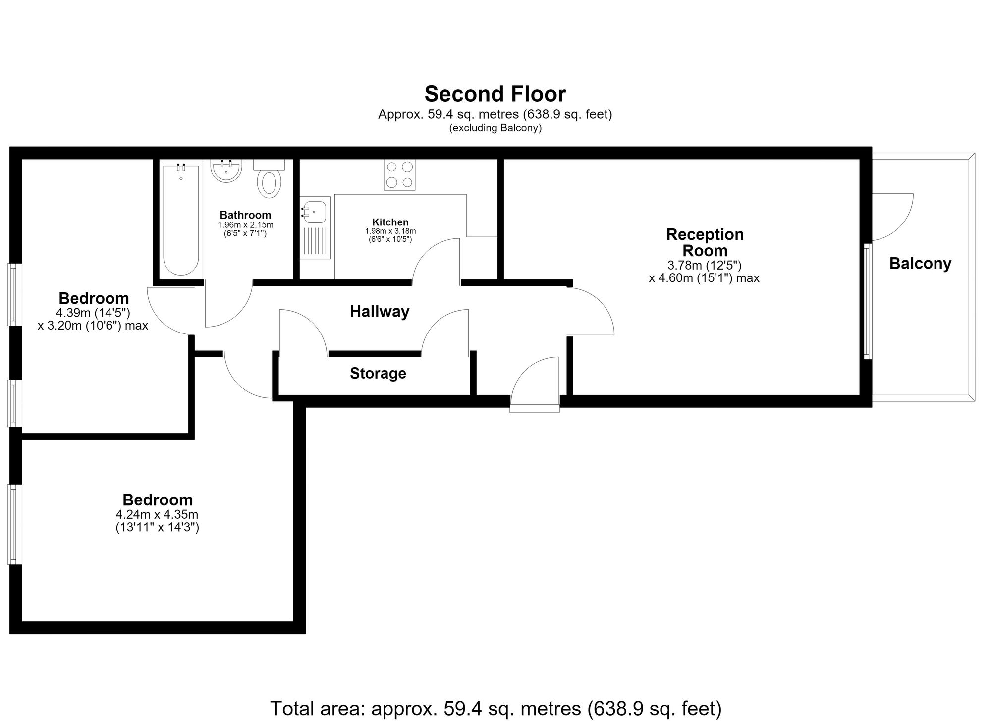 Flat 4, 49 Clarence Avenue, Ilford floorplan
