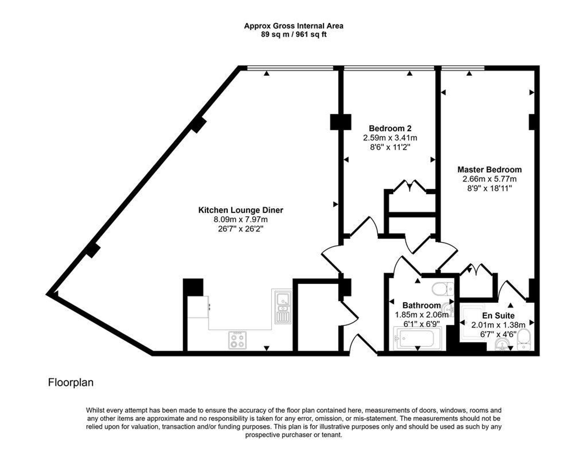 Apt 158, Echo Building West Wear Street, Sunderland floorplan