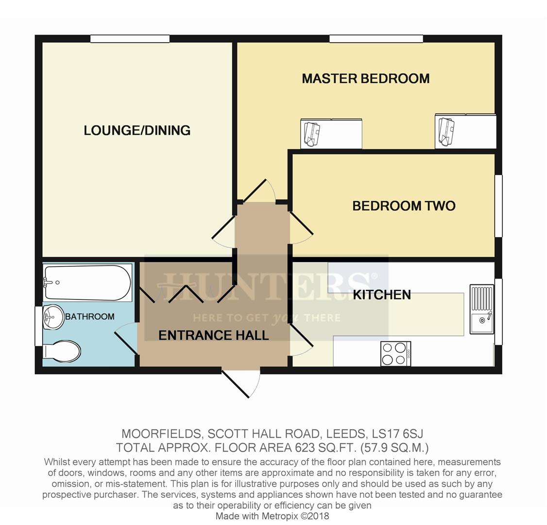Moorfields, Scott Hall Road, Leeds LS17, 2 bedroom flat to rent