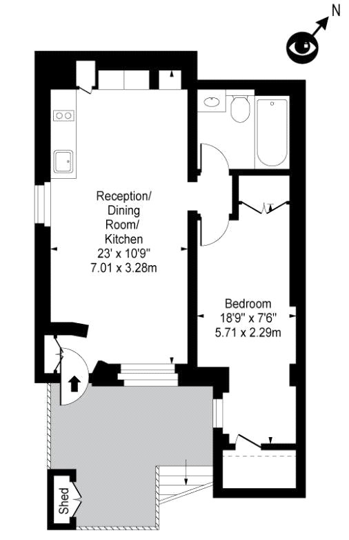 1 Bedrooms Flat to rent in Flat 1, Greencroft Gardens, West Hampstead, London NW6