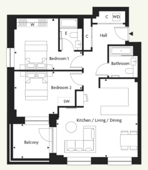 A4.01 Holloway Park 1, Parkhurst Road, London floorplan
