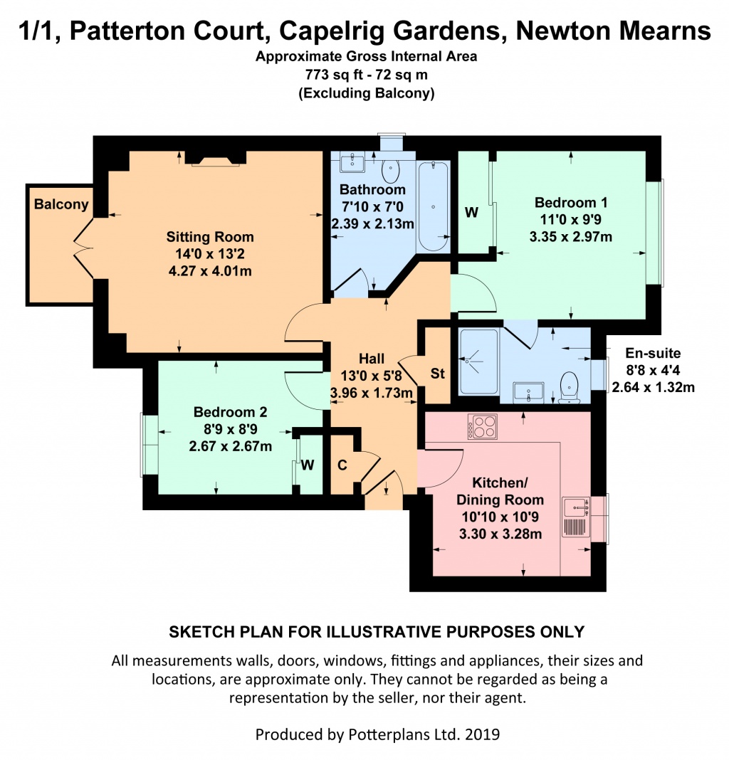 2 Bedrooms Flat for sale in Patterton Court, 3 Capelrig Gardens, Newton Mearns G77