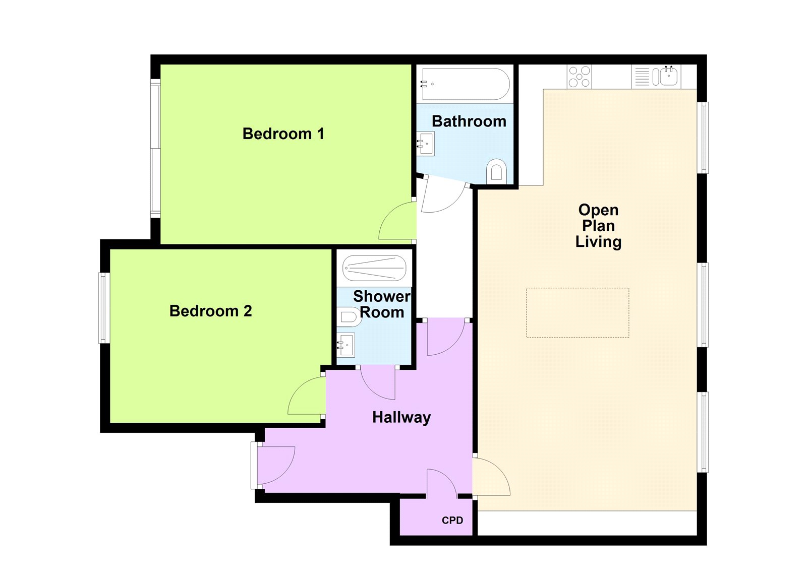 Flat 11, Croft House,, The Croft, Pembrokeshire floorplan