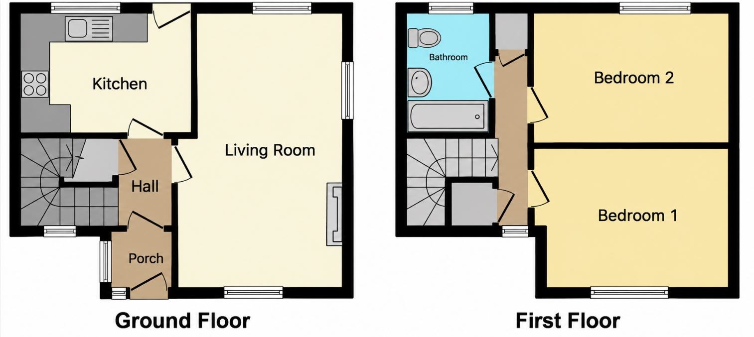 2 School Cottages, Church Lane, Cardiff floorplan