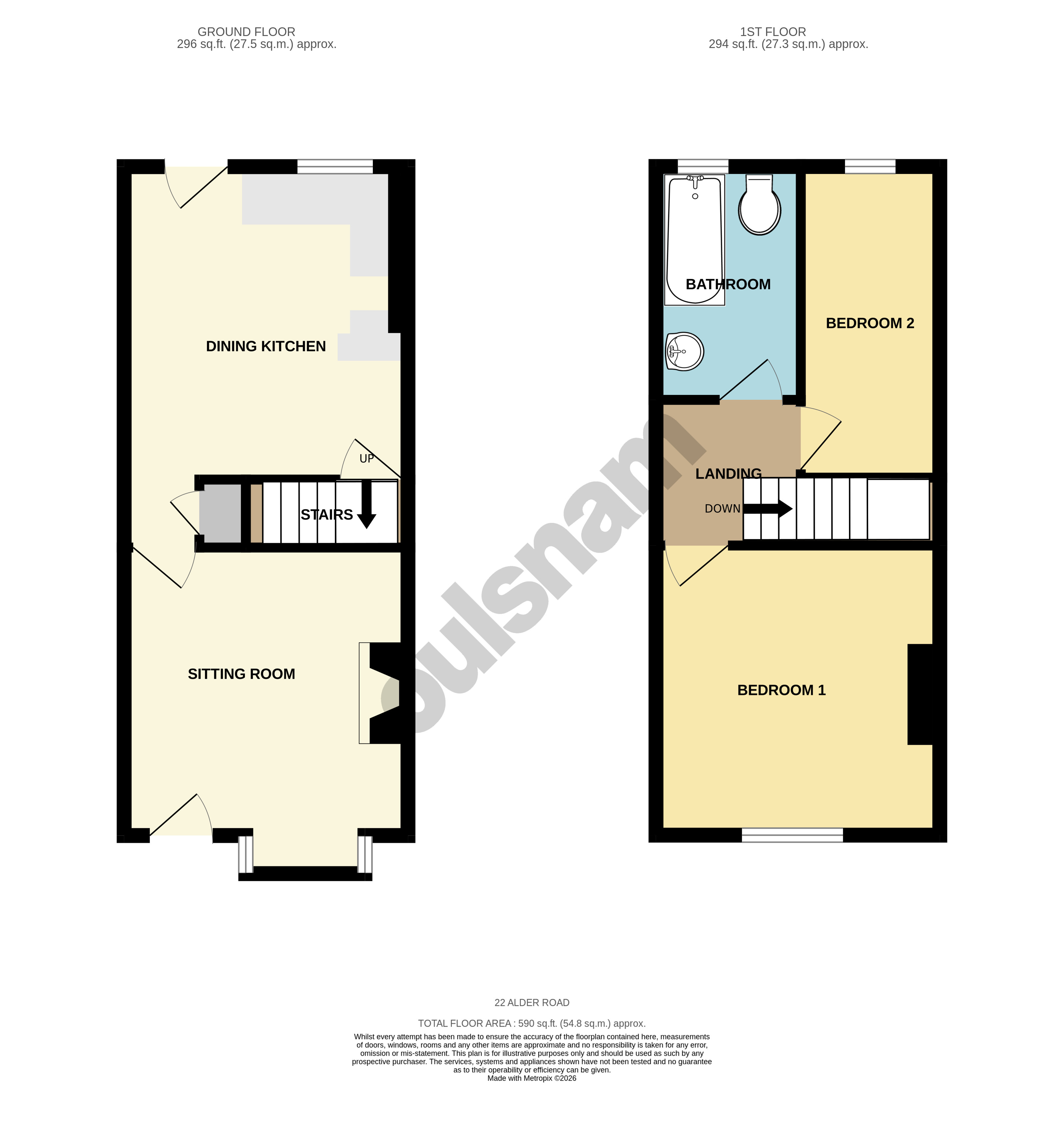 22, Alder Road, Birmingham floorplan
