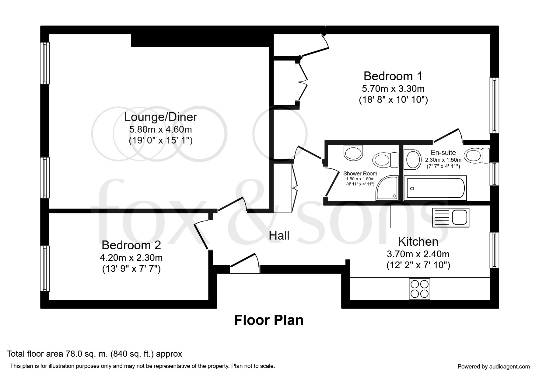 2 Bedrooms Flat for sale in Sussex Square, Brighton BN2