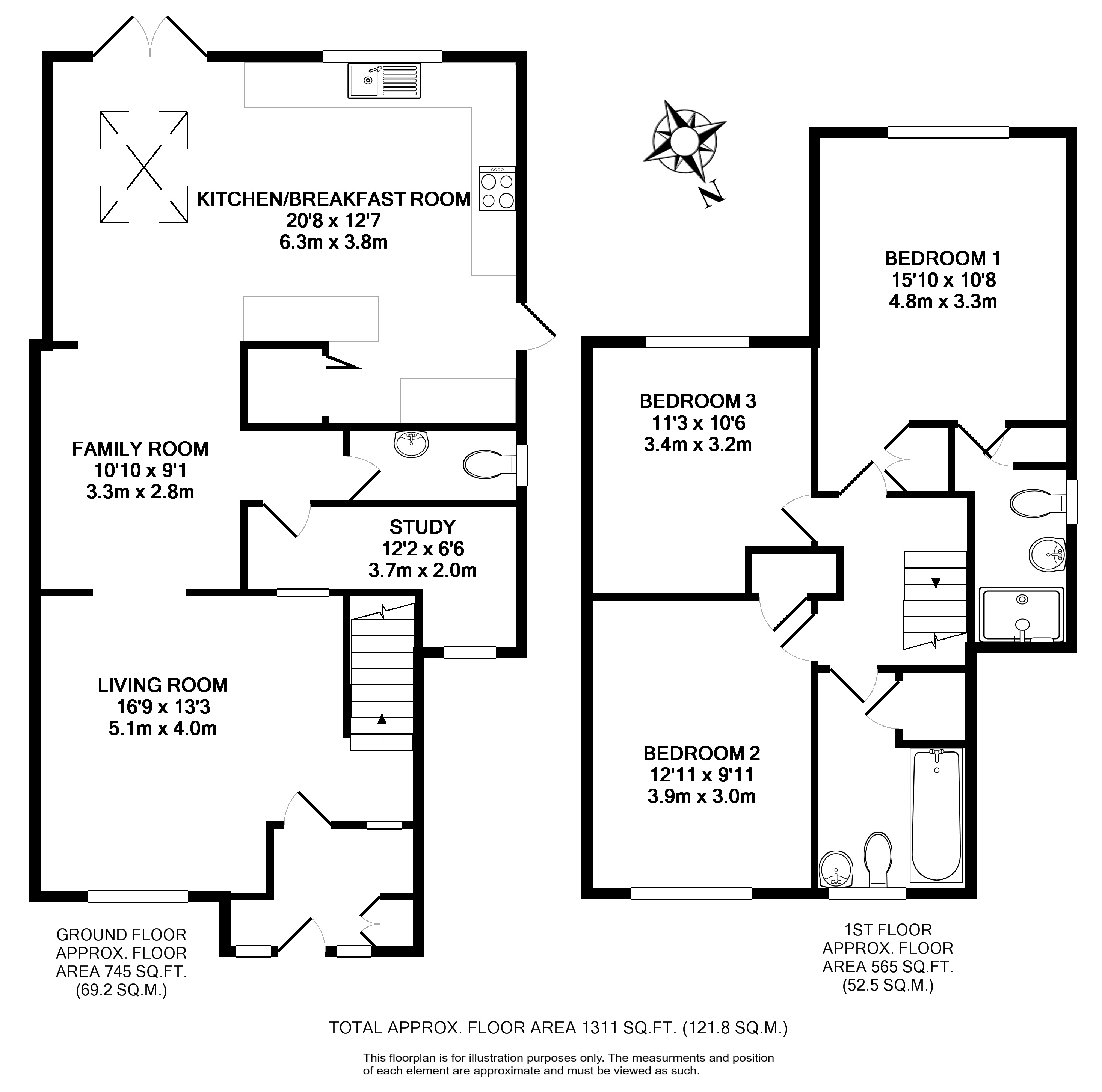 61, Alzey Gardens, Hertfordshire floorplan