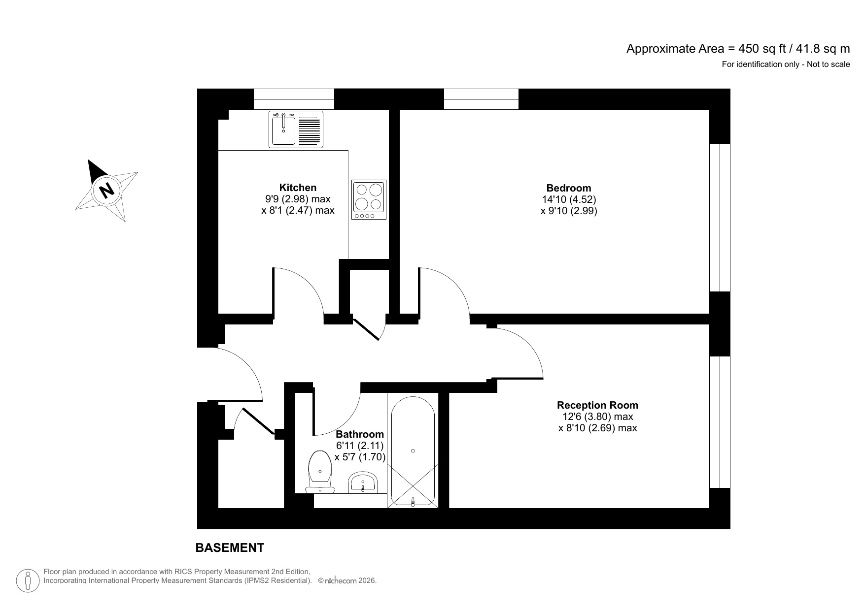 Flat 1 Wakefield Court, 73, Lawrie Park Road, London floorplan