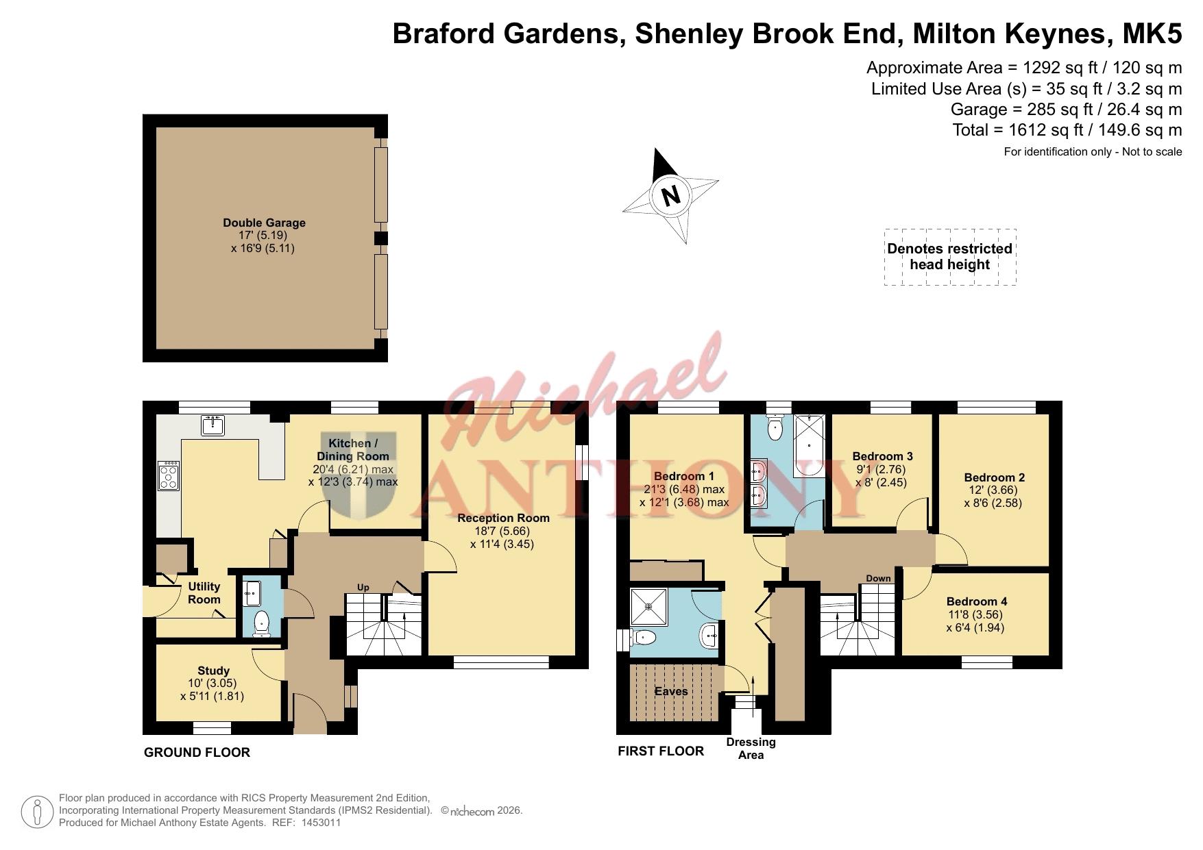 1, Braford Gardens, Milton Keynes floorplan