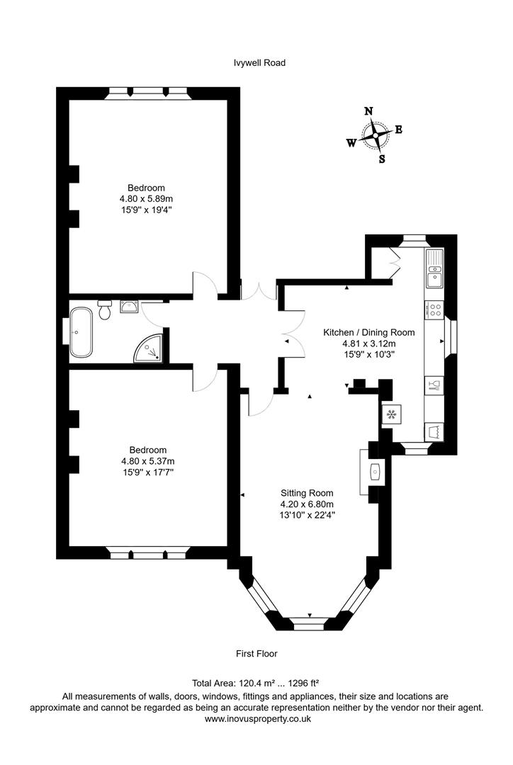 1B, Ivywell Road, Bristol floorplan
