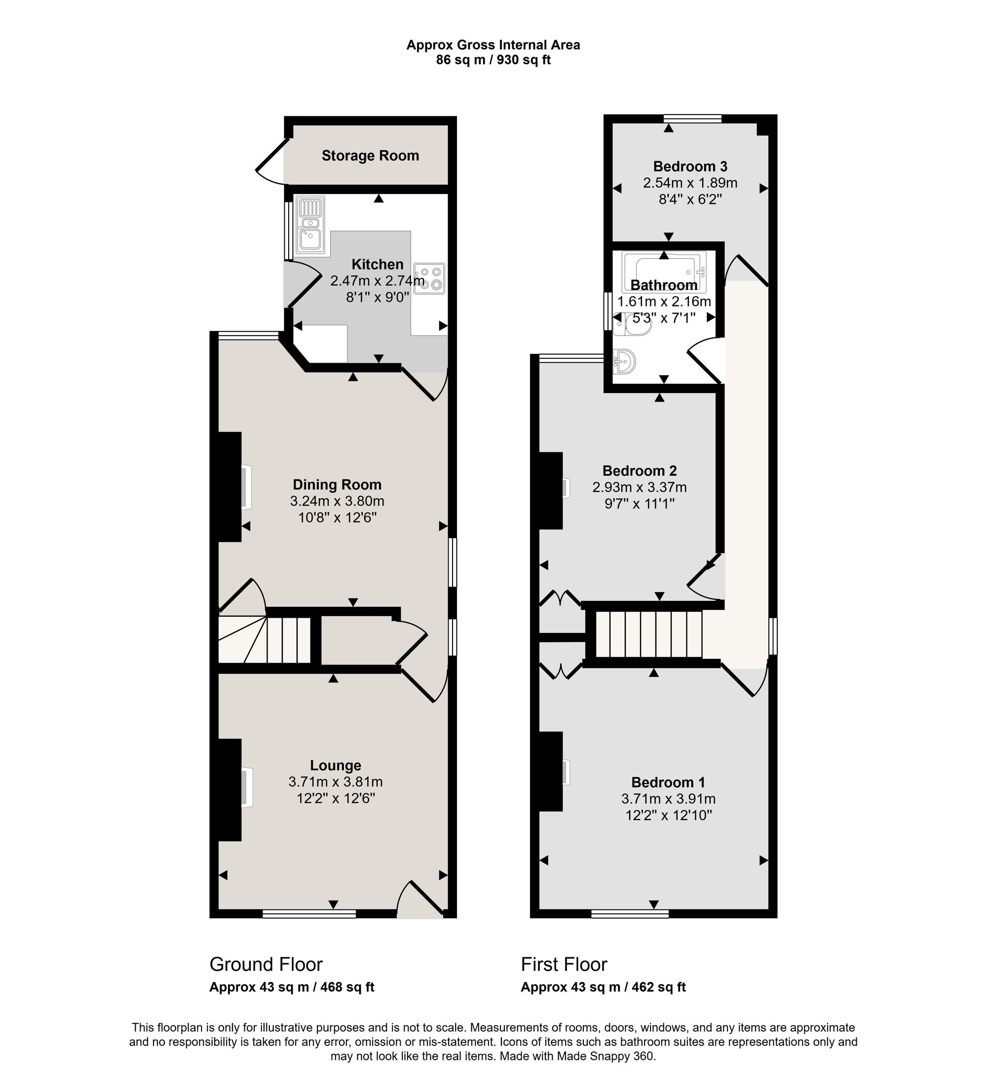 67 Fir Street, Manchester floorplan