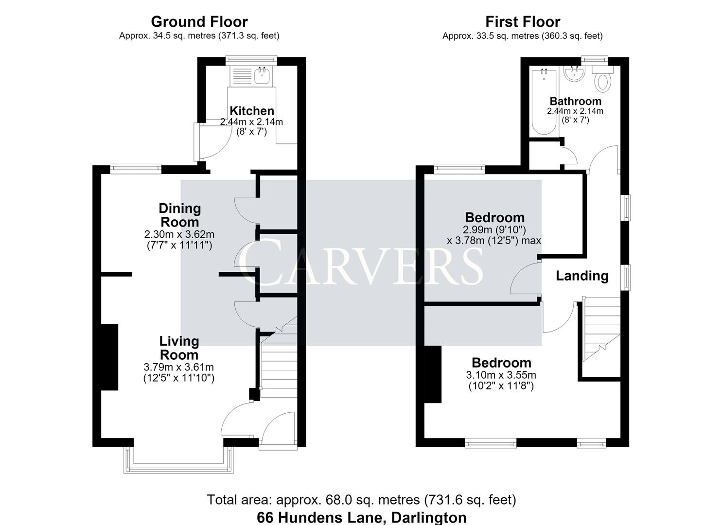 66, Hundens Lane, Darlington floorplan