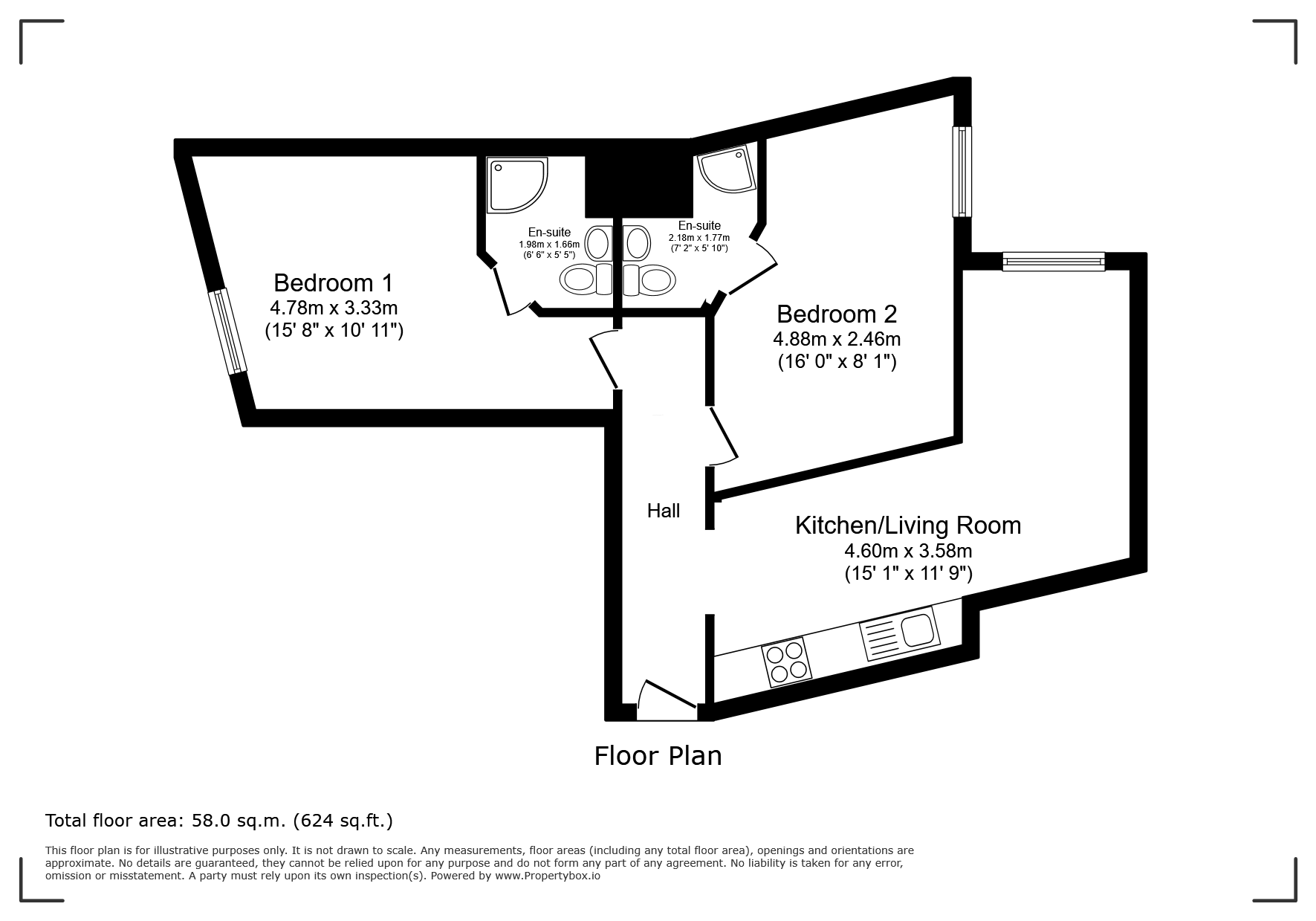 Flat 303, 90, Princess Street, Greater Manchester floorplan