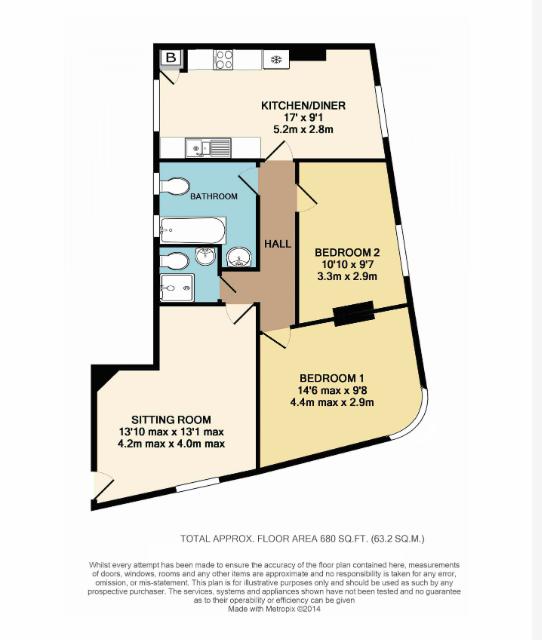 1 Oxford Mansions, Nelson Road, Whitstable floorplan