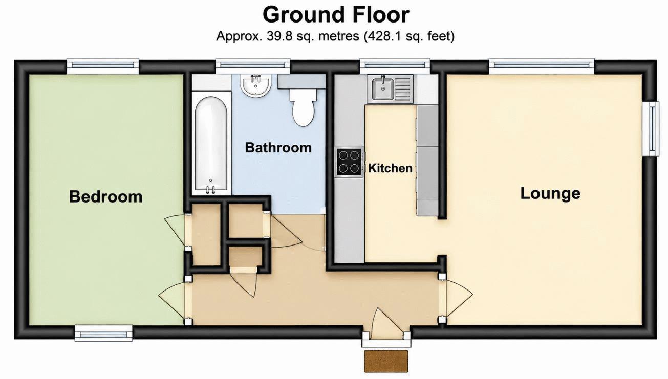 Flat 1 Helen Court, Mill Road, Worthing floorplan
