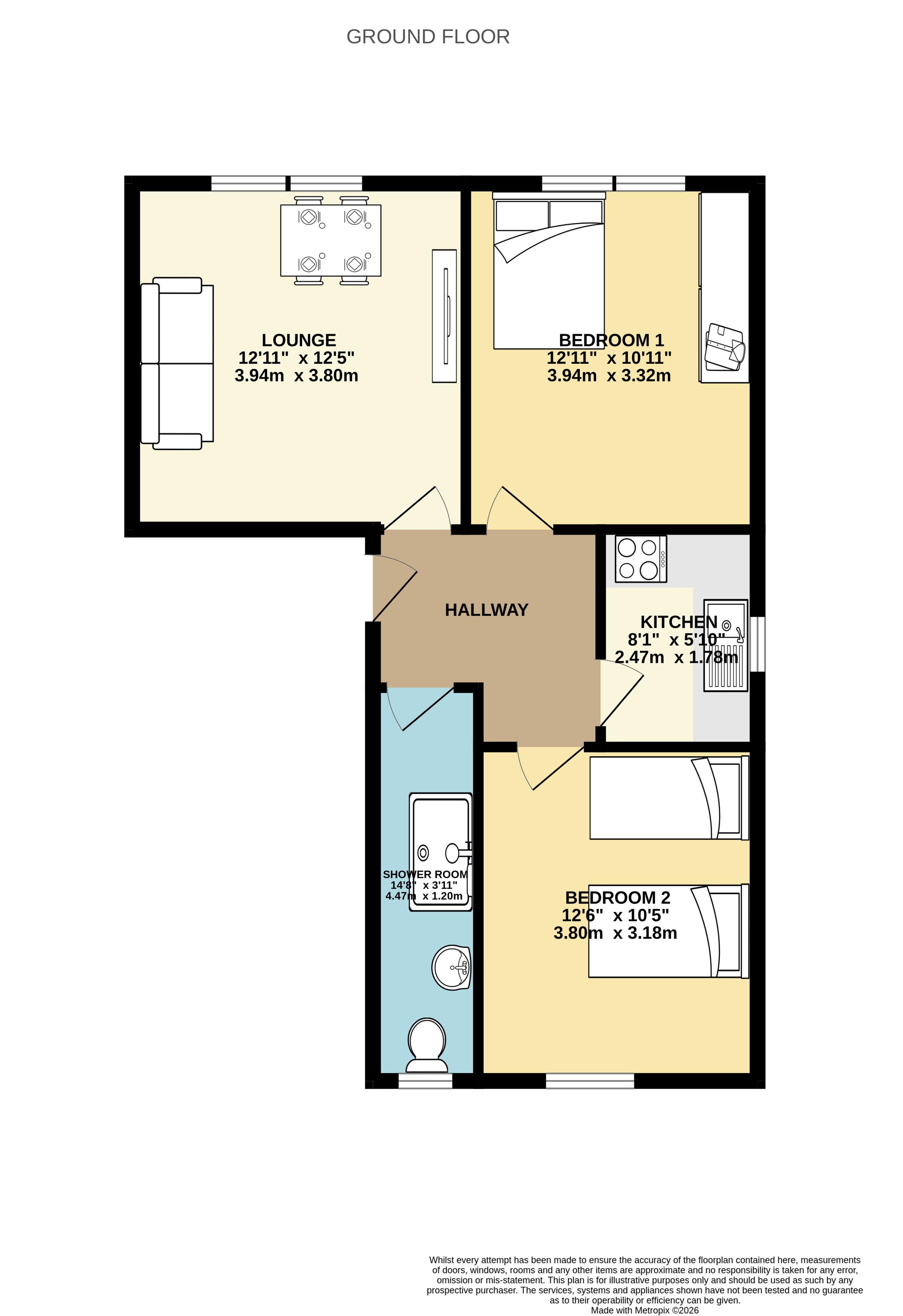 1/r, 43, Gateside Street, Largs floorplan
